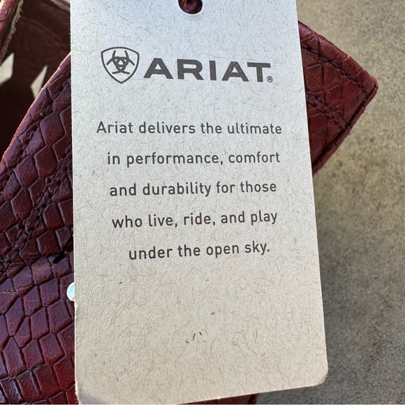 Ariat Dixon Studded Ankle Boots Red Snake Western Cowgirl Size 6.5 NIB - Picture 10 of 13